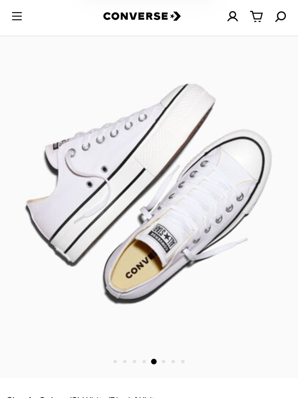 🌼Converse🌼 White Low Top Platform Chuck Taylor Sneakers, Size 9 - Picture 11 of 12